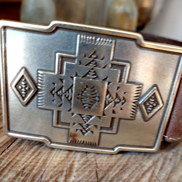 PENDLETON Chief Joseph Limited Edition Buckle and PEYOTE BIRD Western Belt 42 - Picture 2 of 10